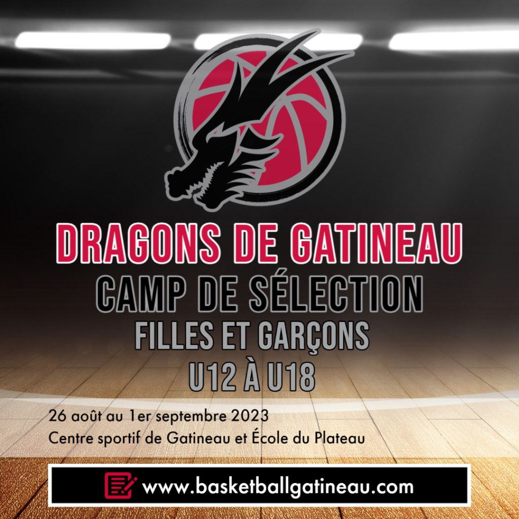 Inscription Dragons de Gatineau 2023-24