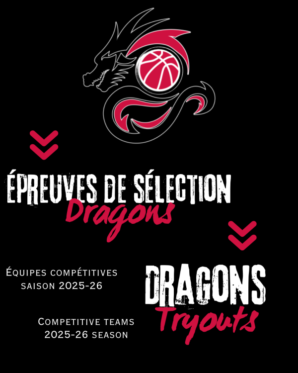 Épreuves de sélection Dragons 2025-26 / Dragons Tryouts 2025-26